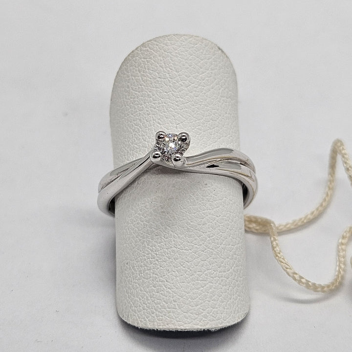 Anello Solitario Oro Bianco e Diamanti Miluna LID1511-D19 Miluna