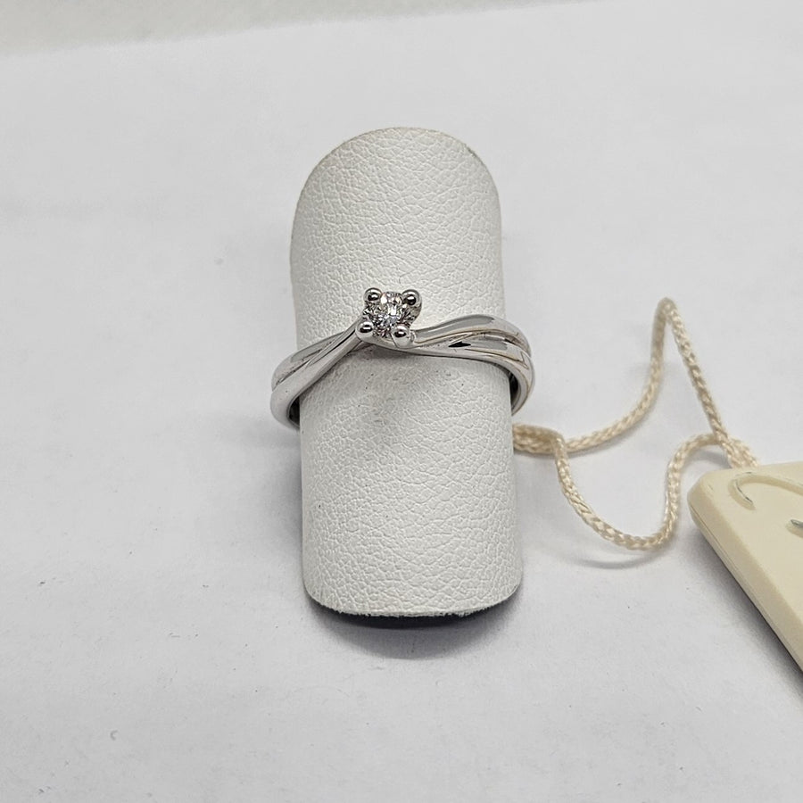 Anello Solitario Oro Bianco e Diamanti Miluna LID1511-D19 Miluna