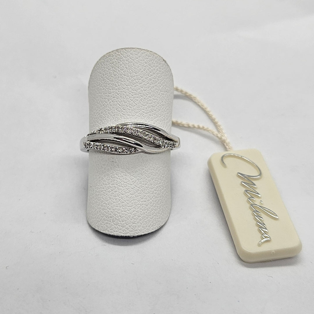 Anello Donna Oro Bianco e Diamanti Miluna LID2007 Miluna