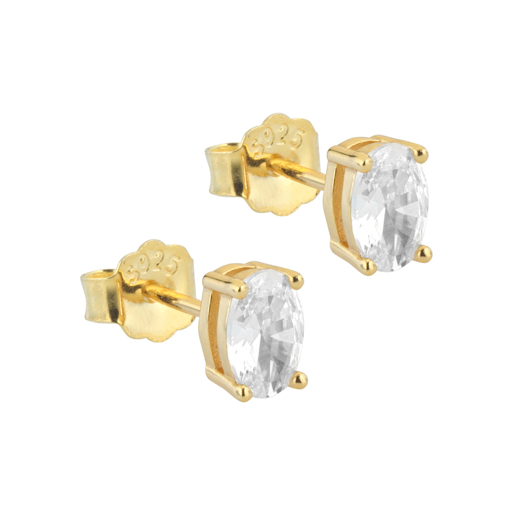 Orecchini Solitario Oval Argento 925 Marcello Pane ORZH004 Marcello Pane ARGENTO DORATO