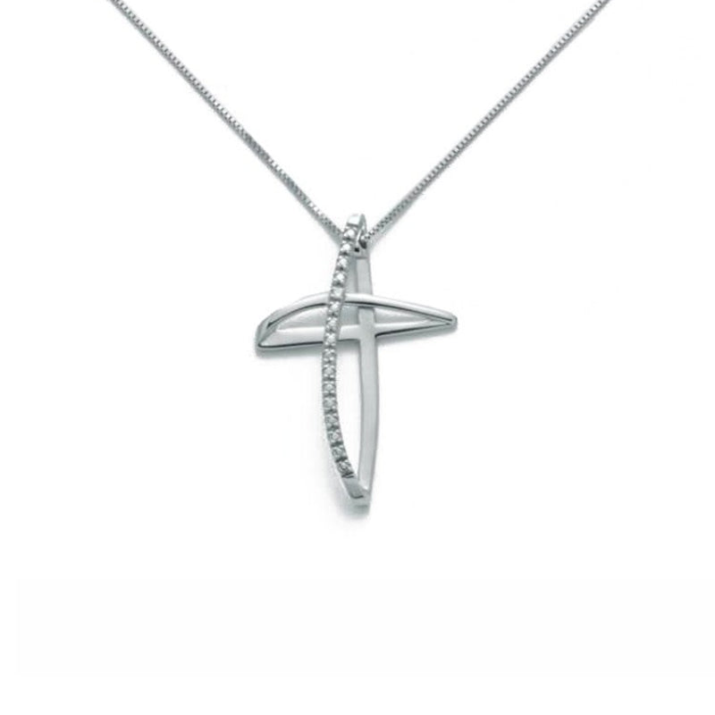 Collana Croce in Oro e Diamanti Miluna CLD4228 Miluna