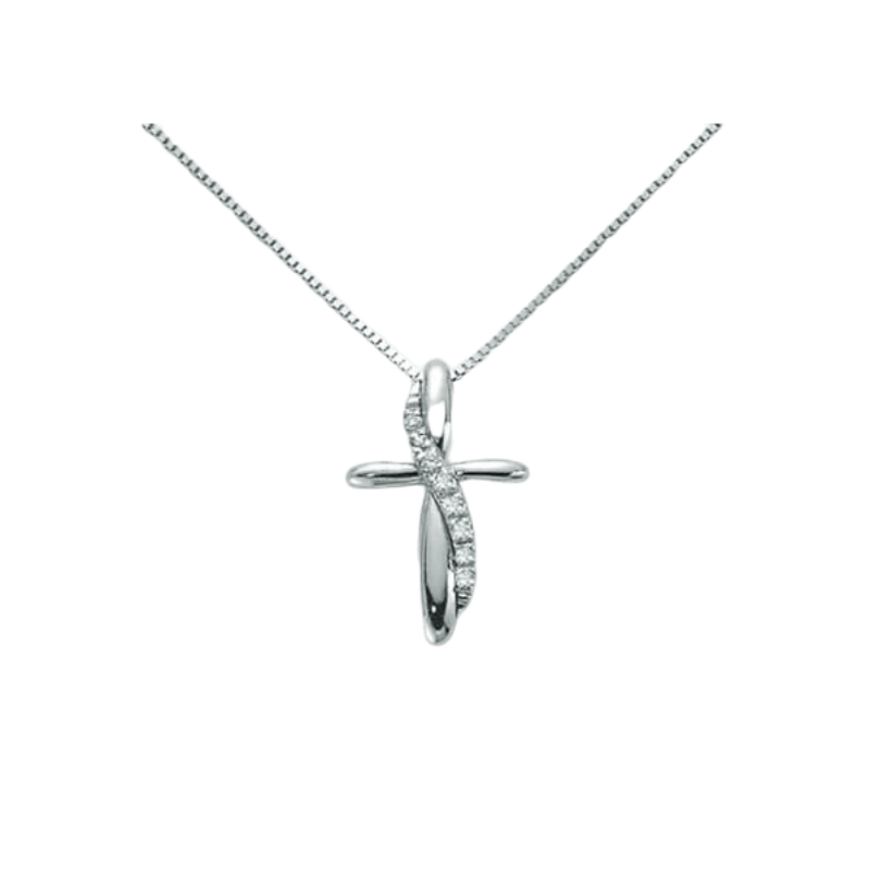 Collana Croce in Oro e Diamanti Miluna CLD3403 Miluna