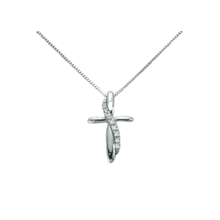 Collana Croce in Oro e Diamanti Miluna CLD3403 Miluna
