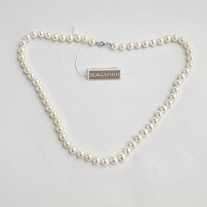 Collana Filo Perle con Chiusura Oro Bianco Salvini PFW00663