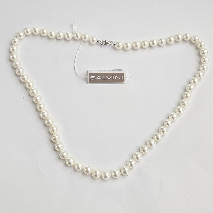 Collana Filo Perle con Chiusura Oro Bianco Salvini PFW00663