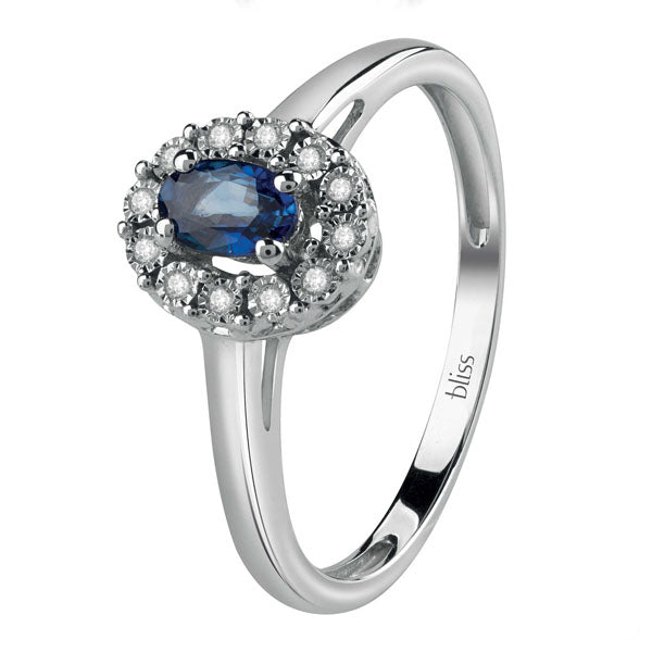 Anello Donna Oro Diamanti e Zaffiro blu Bliss Regal 20085150  Bliss 13  