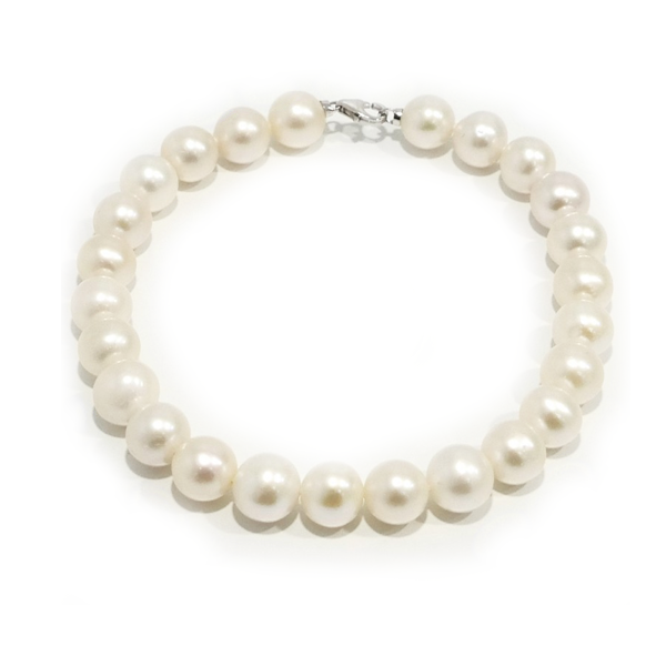 Bracciale Filo Perle Chiusura Oro Bianco Fili Regina Miluna PBR1679  Miluna   