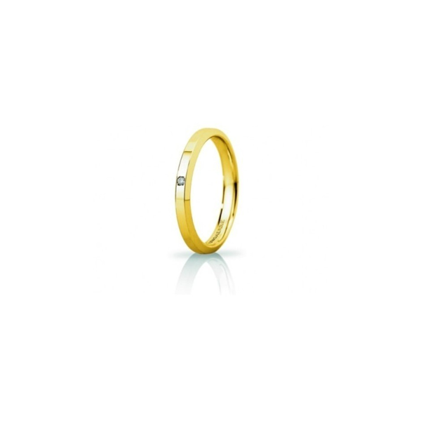 Fede in Oro Giallo con Diamante Brillanti Promesse Hydra Slim Unoaerre 30AFC280/001.OG  Unoaerre   