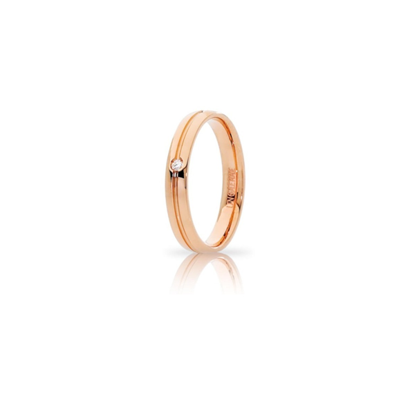 Fede in Oro Rosa con Diamante Brillanti Promesse Lyra Unoaerre 34AFC289/001.OR  Unoaerre   