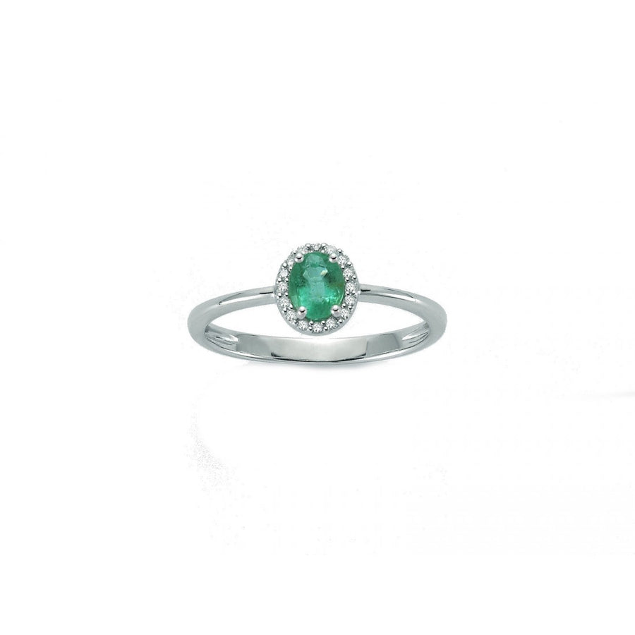 Anello Oro Smeraldo e Diamanti Miluna LID3272  Miluna Misura 13  